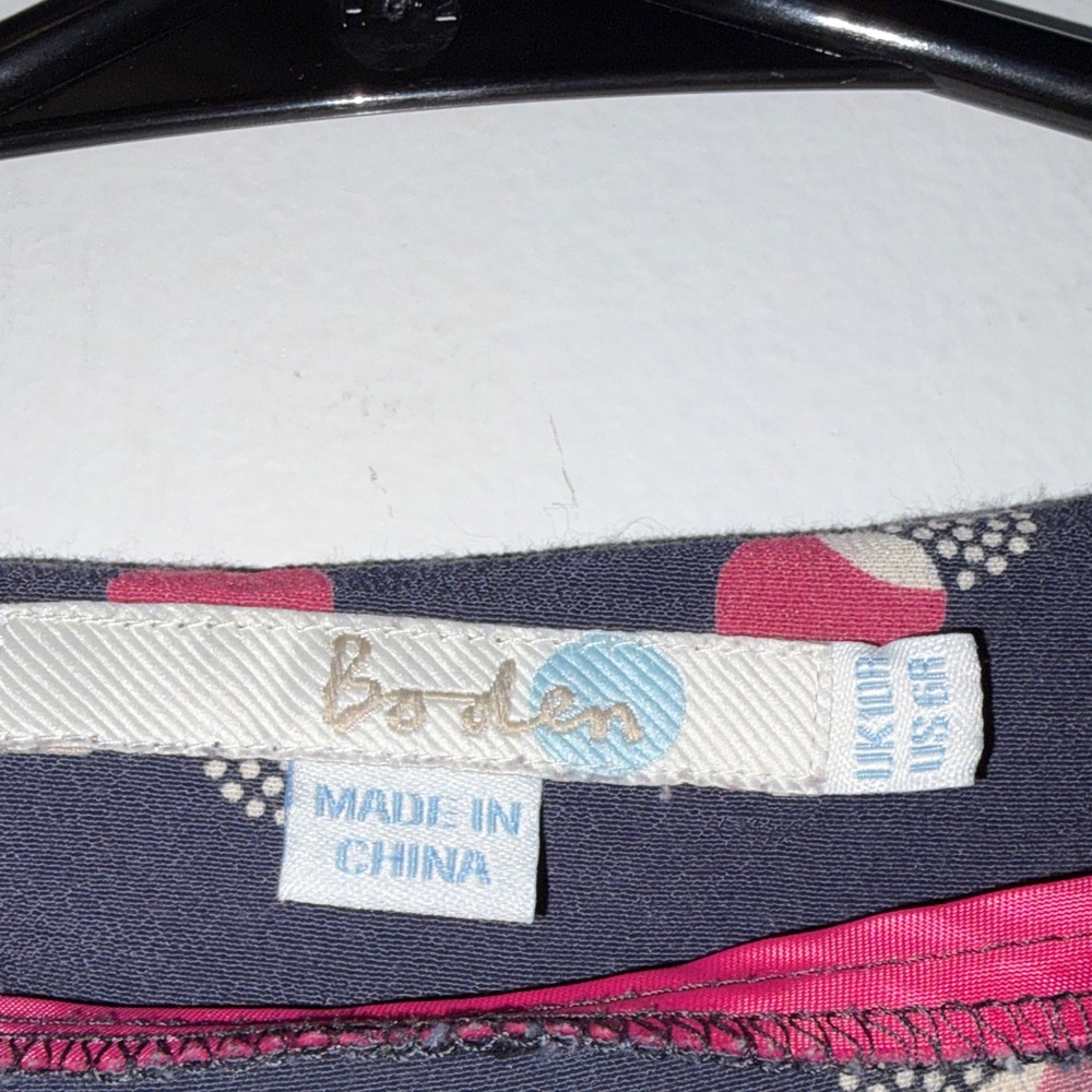 Boden Gray Dress with Pink and Gray Dots - Picture 2 of 8